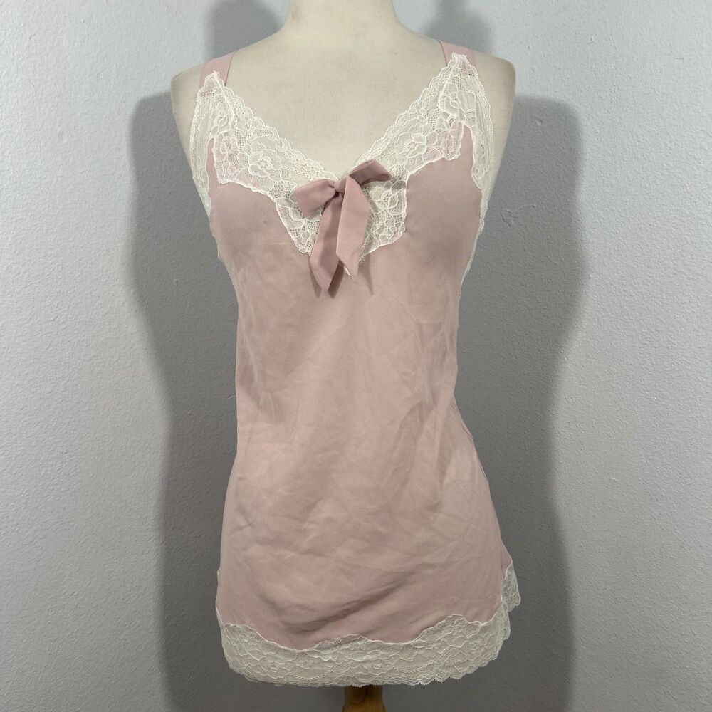 Adore Me Slip Dress Womens M‎ Pink Lace Fairycore Feminine Romantic 90s Y2K